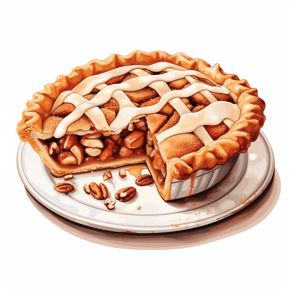 pecan pie illustration