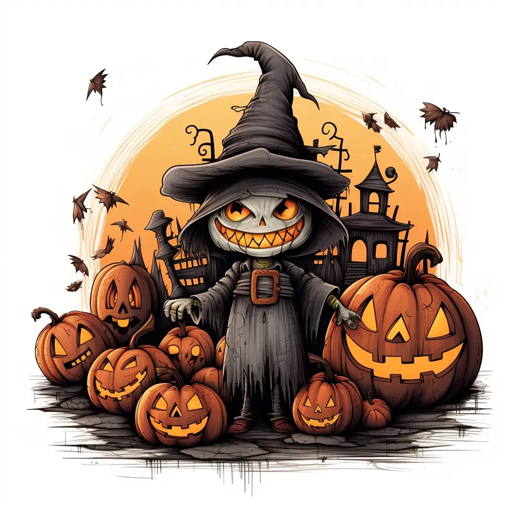 witch pencil style clip art white bg