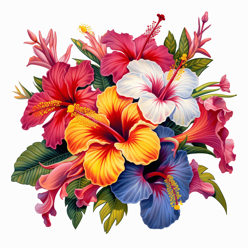 hawaiian biscus flower clip art