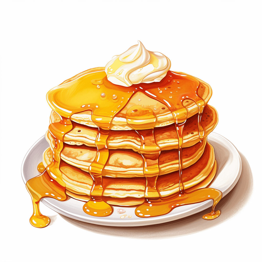 pancake illustration 1 white bg