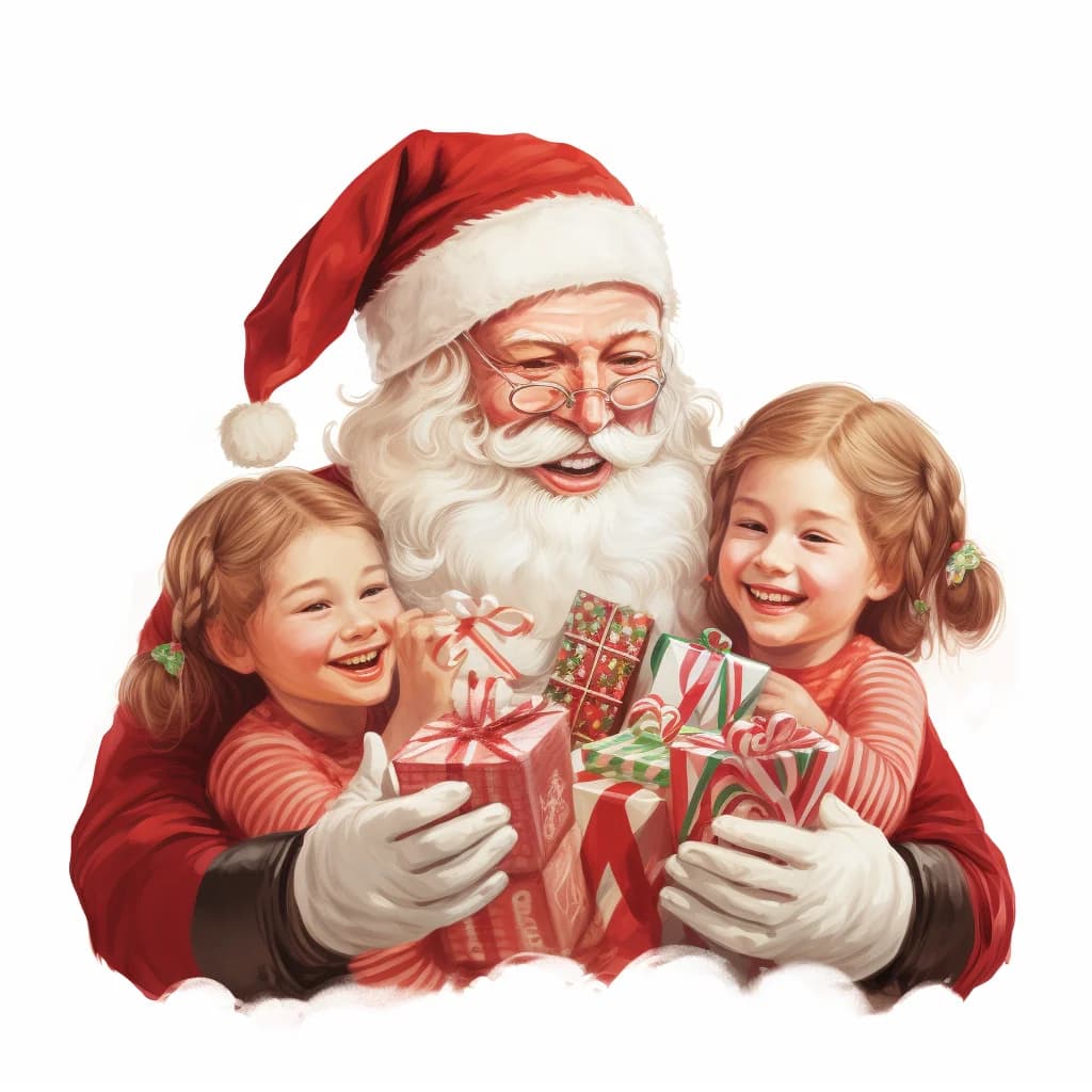 Realistic Santa Claus Illustration clip art