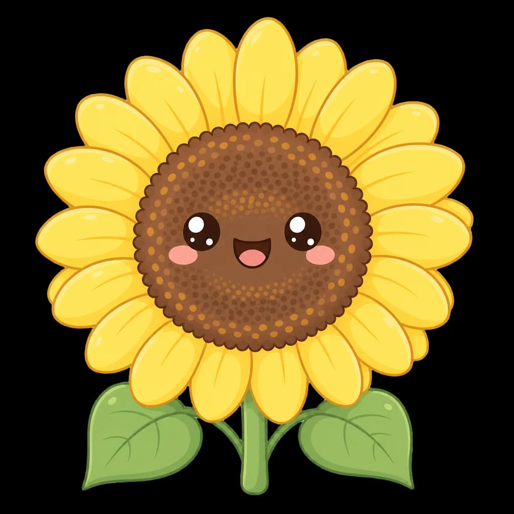 Bold Graphic Sunflower in Bloom