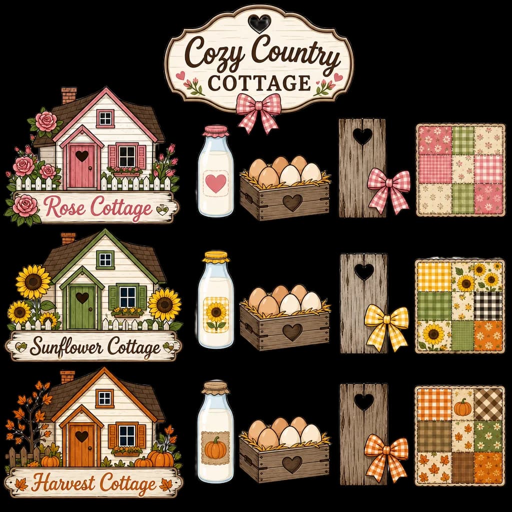 Cozy Country Cottage Farm Fresh