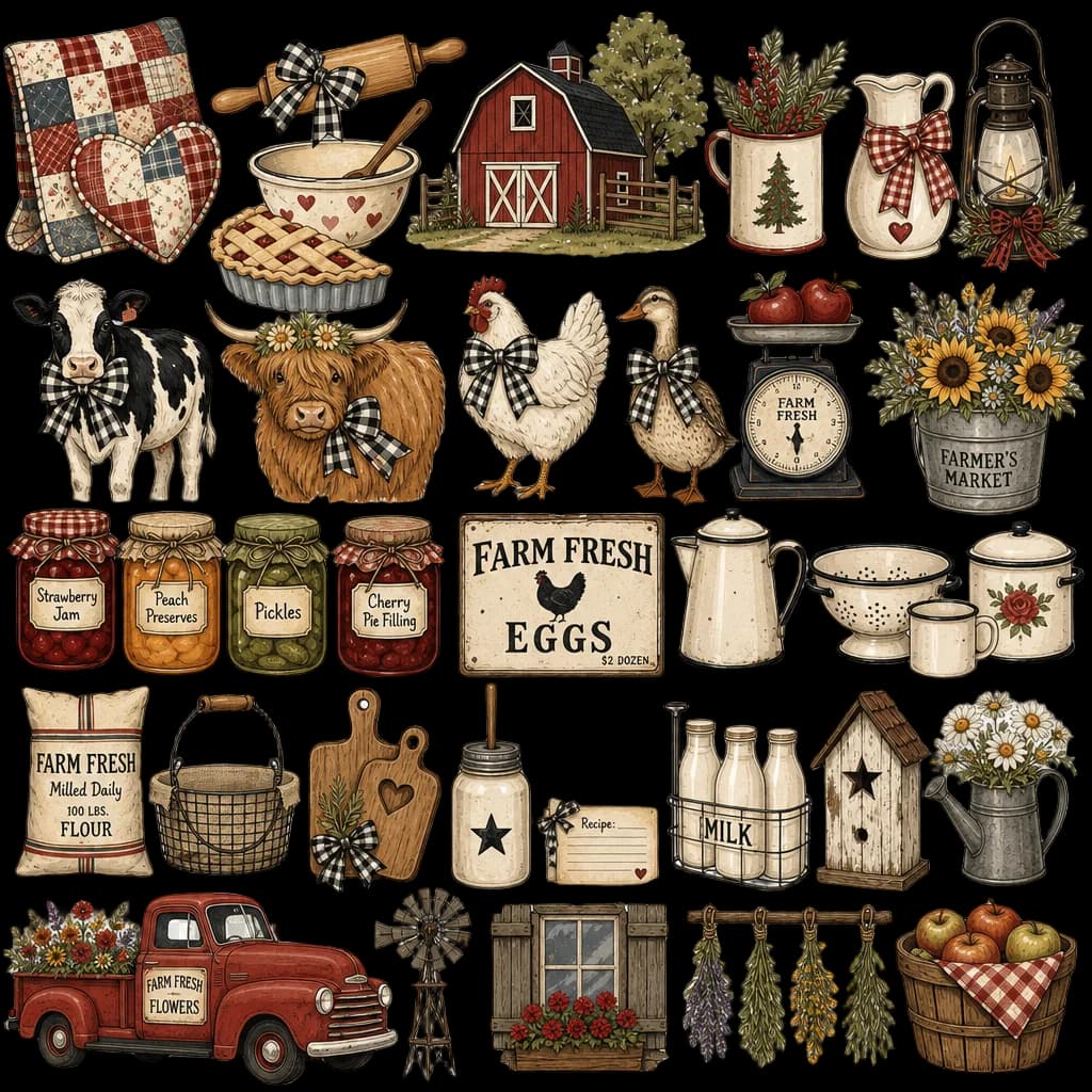 Rustic Kitchen Baking Set