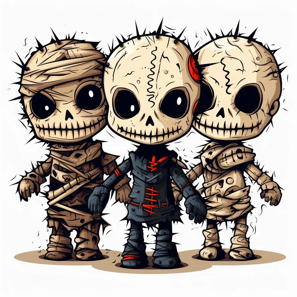 Halloween Voodoo Dolls Clipart clip art