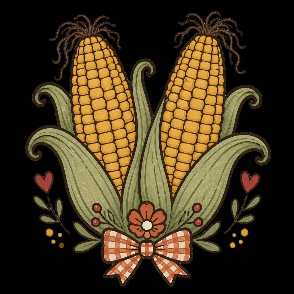 Harvest Corn on the Cob — from the Grateful Gathering: 20 Thanksgiving Turkey & Harvest Clipart PNGs