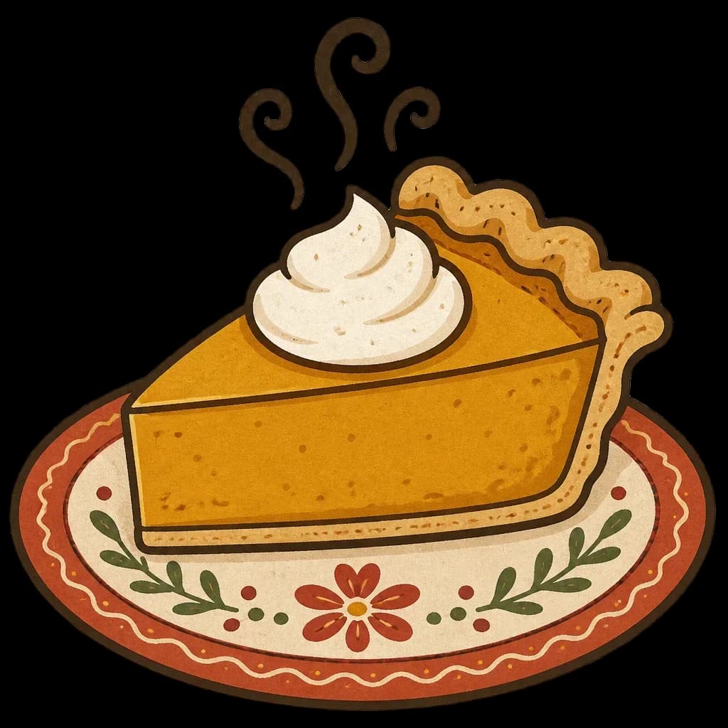 Thanksgiving Feast Pie Slice — from the Grateful Gathering: 20 Thanksgiving Turkey & Harvest Clipart PNGs