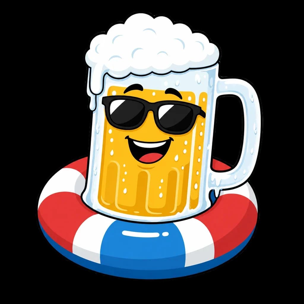 Frosty Beer Mug in Inner Tube